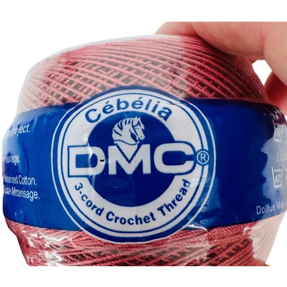 DMC Cebelia Crochet 167G 100% Mercerized Cotton Size 20 Dusty Pink 223 (2) Balls - Picture 7 of 8